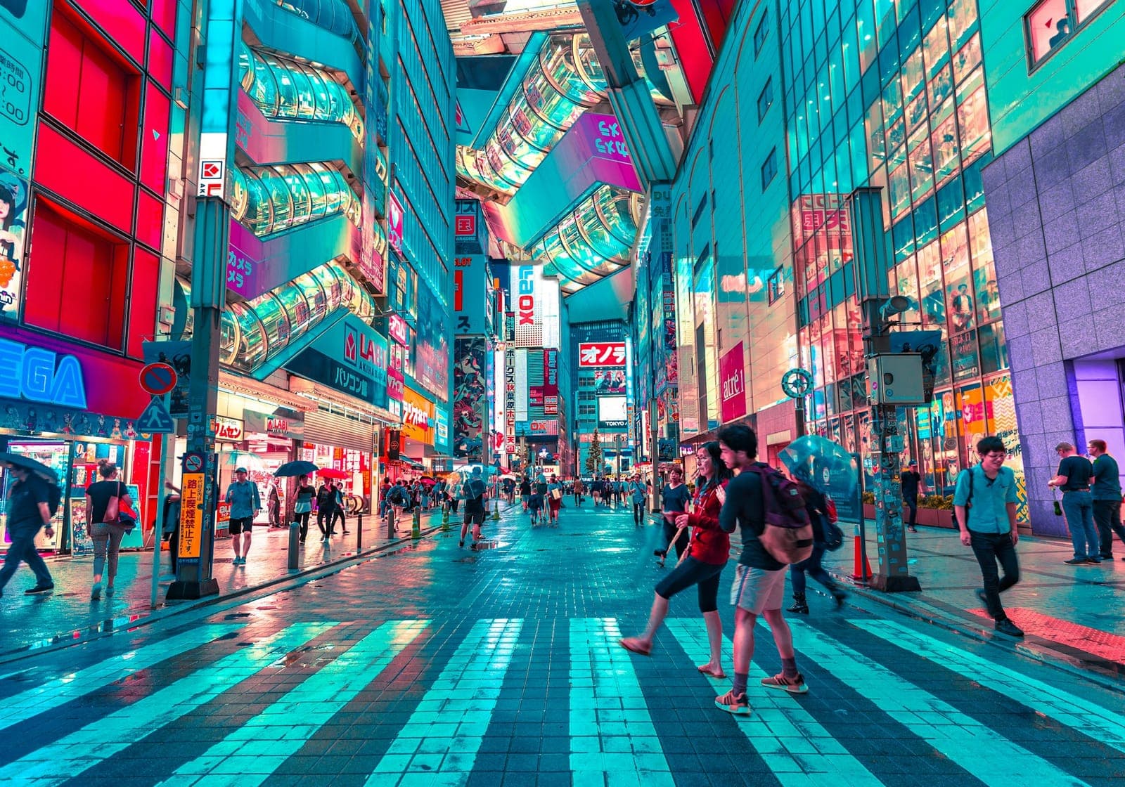 Co-working em Shibuya com vista da cidade